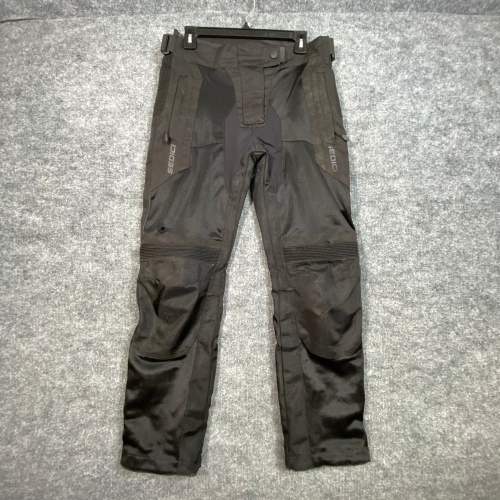 Sedici Black Mesh Motorcycle Riding Pants Womens Size Small WSM Protective Gear